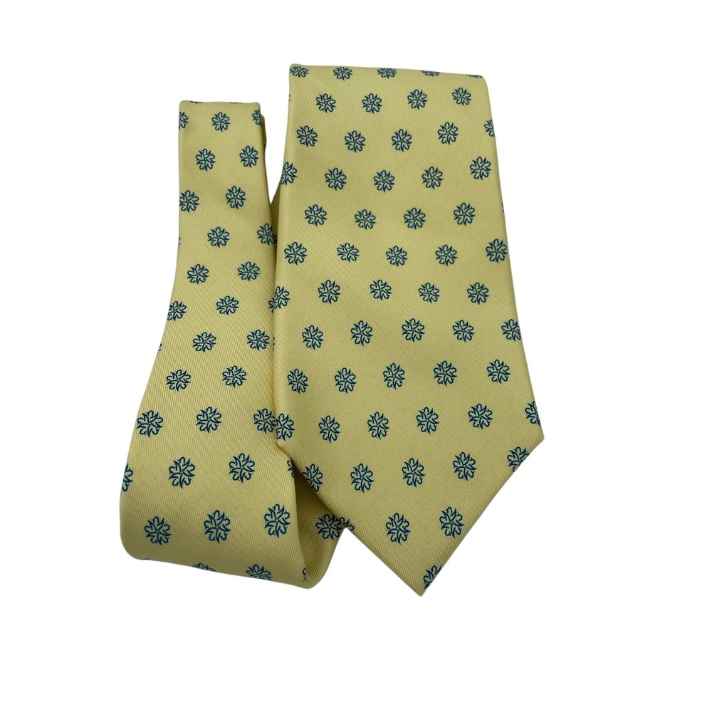 Vineyard Vines Nightingale Mens 59"x 3.5" Yellow Silk  Tie USA‎ MADE (TA26) New
